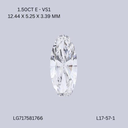 1.50 CT E VS1 MOVAL diamond Fancy Shape