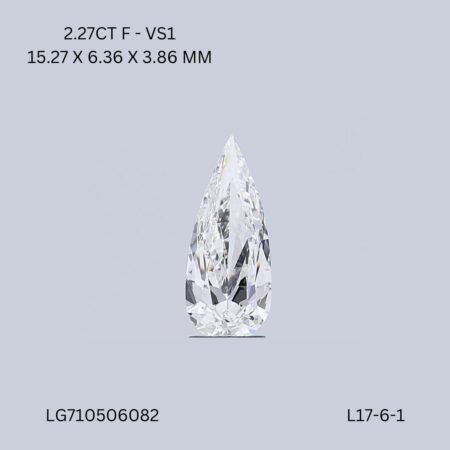2.27 CT F VS1 PEAR diamond Fancy Shape