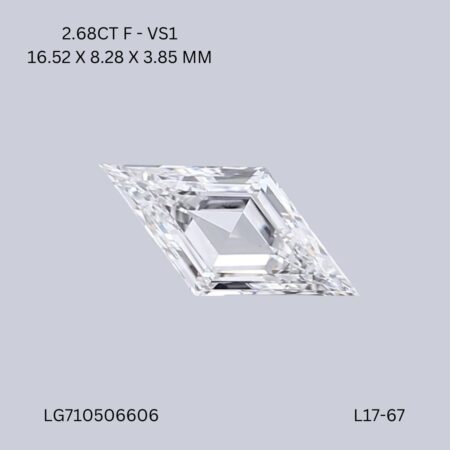 2.68 CT F VS1 LOZENGE diamond Fancy Shape
