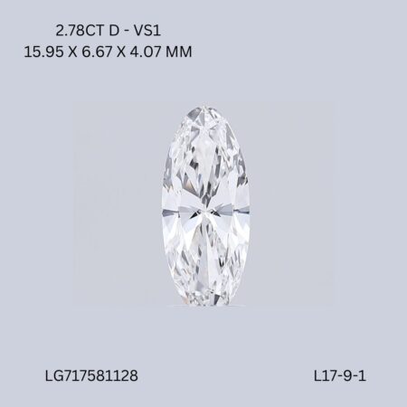 2.78 CT D VS1 MOVAL diamond Fancy Shape
