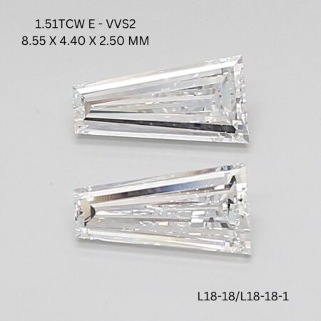 1.51 CT E VVS2 TAPER diamond Matching Pair