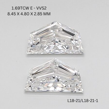 1.69 CT E VVS2 CADILLAC diamond Matching Pair