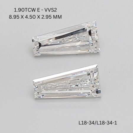 1.9 CT E VVS2 TAPER diamond Matching Pair