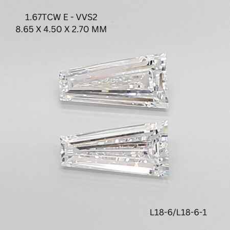 1.67 CT E VVS2 TAPER diamond Matching Pair
