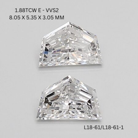 1.88 CT E VVS2 CADILLAC diamond Matching Pair