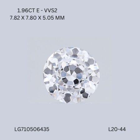 1.96 CT E VVS2 ROUND diamond Fancy Shape