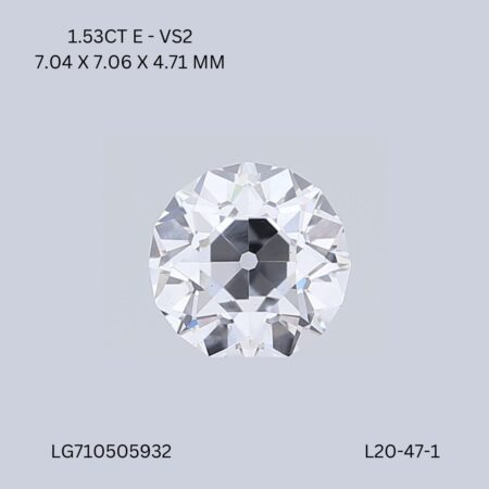 1.53 CT E VS2 ROUND diamond Fancy Shape