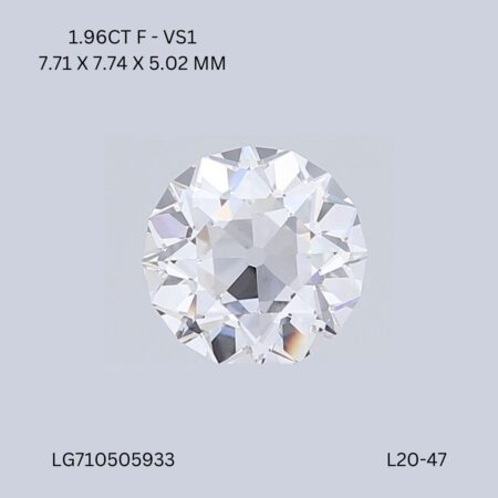 1.96 CT F VS1 ROUND diamond Fancy Shape