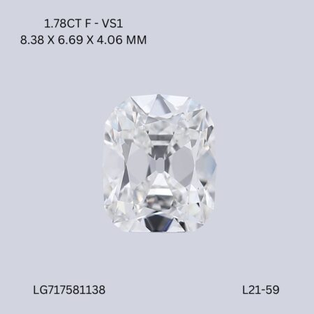 1.78 CT F VS1 CUSHION diamond Fancy Shape