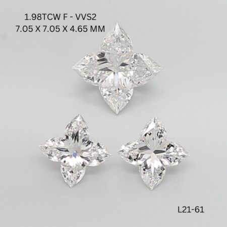 1.98 CT F VVS2 PRINCESS diamond Fancy Shape