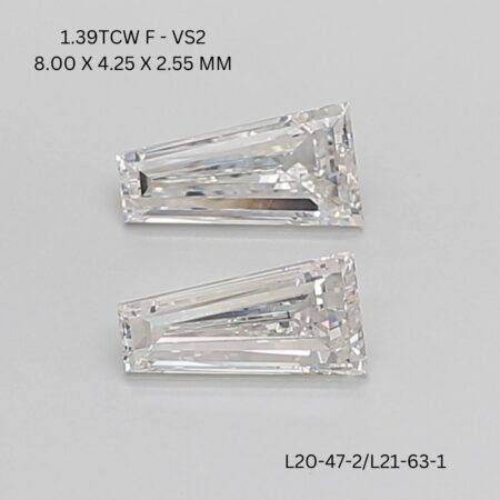 1.39 CT F VS2 TAPER diamond Matching Pair