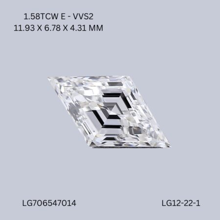 3.16 CT E VVS2 LOZENGE diamond Fancy Shape