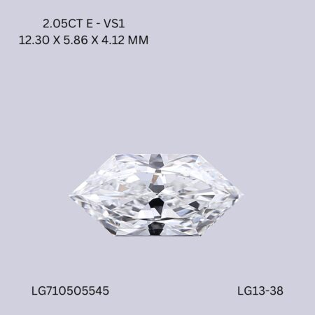 2.05 CT E VS1 HEXAGONAL diamond Fancy Shape