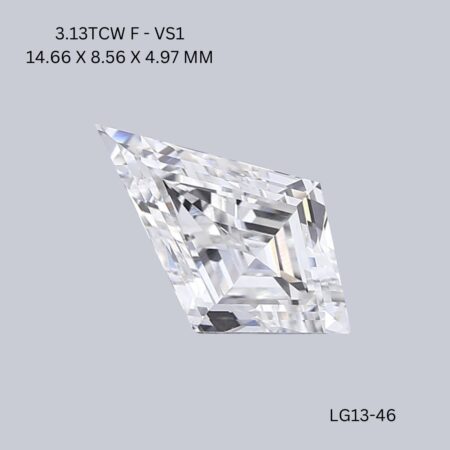 3.13 CT E VS1 KITE diamond Fancy Shape