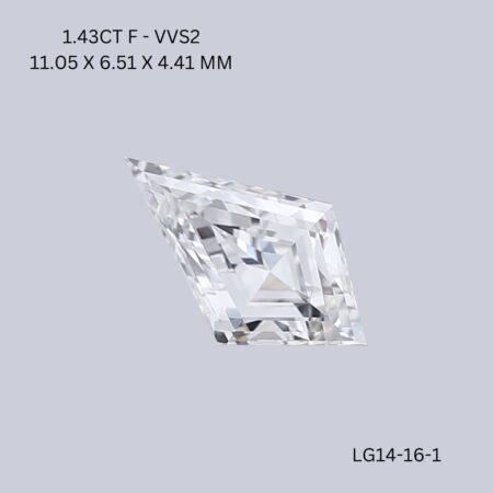 1.43 CT F VVS2 KITE diamond Fancy Shape