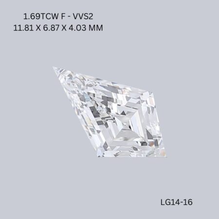 1.69 CT F VVS2 KITE diamond Fancy Shape