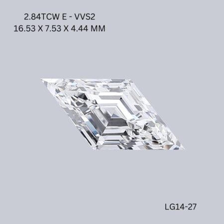 2.84 CT E VVS2 LOZENGE diamond Fancy Shape