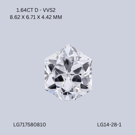 1.64 CT D VVS2 HEXAGONAL diamond Fancy Shape