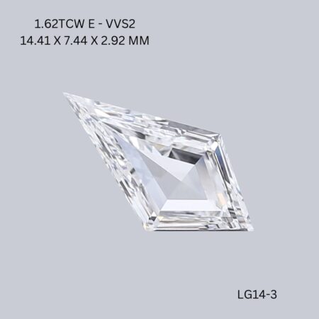 1.62 CT E VVS2 KITE diamond Fancy Shape