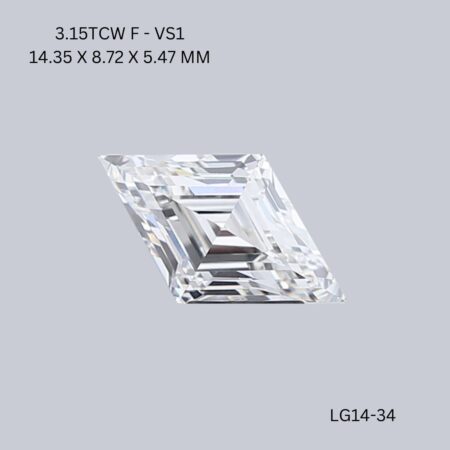 3.15 CT F VS1 LOZENGE diamond Fancy Shape