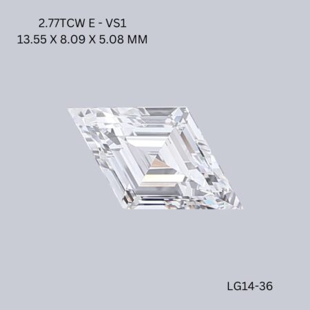 2.77 CT E VS1 LOZENGE diamond Fancy Shape