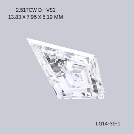 2.51 CT D VS1 KITE diamond Fancy Shape