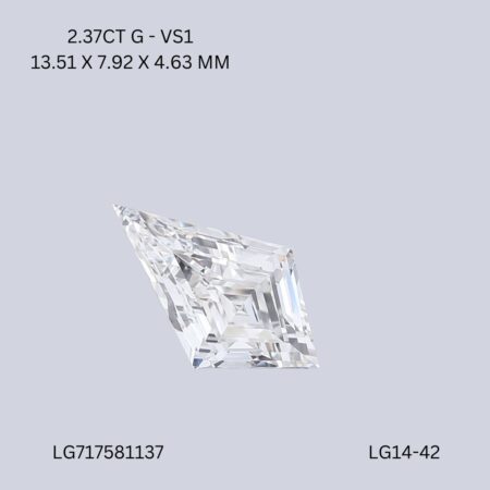 2.37 CT G VS1 KITE diamond Fancy Shape