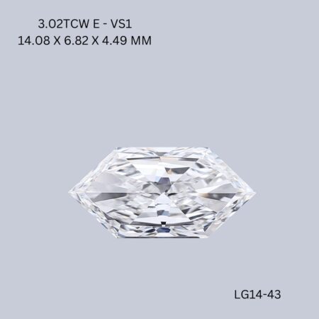 3.02 CT E VS1 HEXAGONAL diamond Fancy Shape
