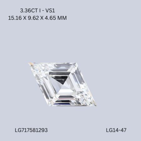 3.36 CT I VS1 LOZENGE diamond Fancy Shape