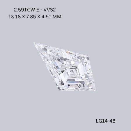 2.59 CT E VVS2 KITE diamond Fancy Shape