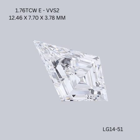 1.76 CT E VVS2 KITE diamond Fancy Shape