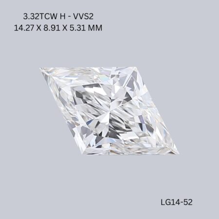 3.32 CT H VVS2 LOZENGE diamond Fancy Shape