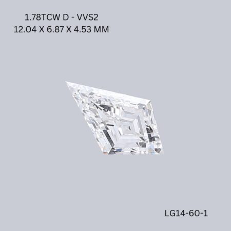 1.78 CT D VVS2 KITE diamond Fancy Shape