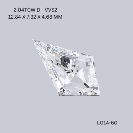 2.04 CT D VVS2 KITE diamond Fancy Shape