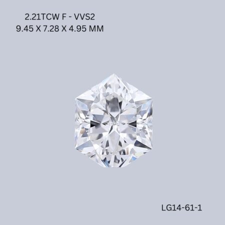 2.21 CT F VVS2 HEXAGONAL diamond Fancy Shape