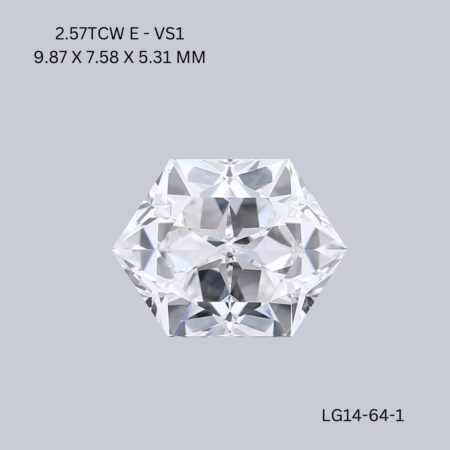 2.57 CT E VS1 HEXAGONAL diamond Fancy Shape