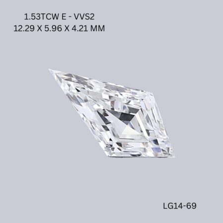 1.53 CT E VVS2 KITE diamond Fancy Shape