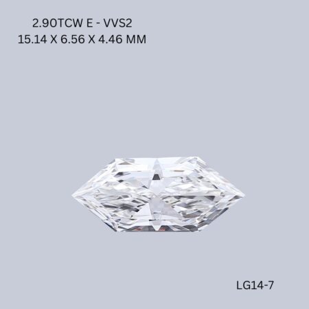 2.90 CT E VVS2 HEXAGONAL diamond Fancy Shape