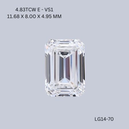 4.83 CT E VS1 EMERALD diamond Fancy Shape