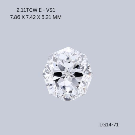 2.11 CT E VS1 OCTAGONE diamond Fancy Shape
