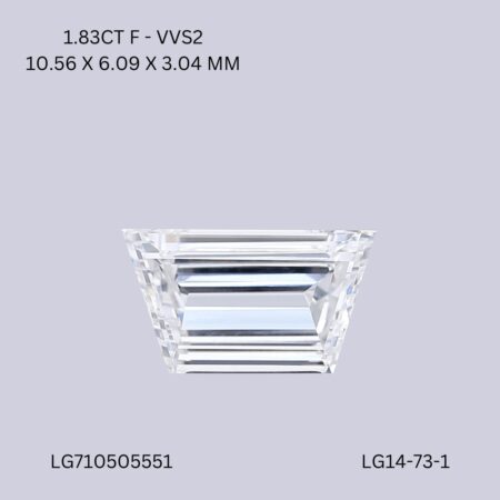 1.83 CT F VVS2 TRAPEZOID diamond Fancy Shape
