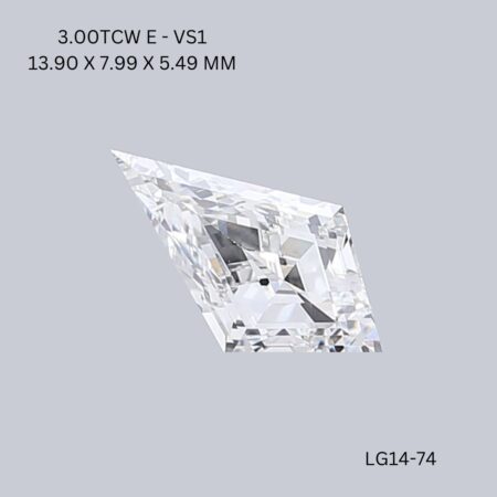 3.00 CT E VS1 KITE diamond Fancy Shape