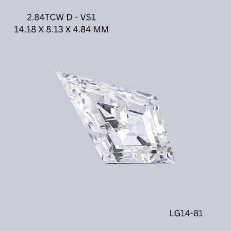 2.84 CT D VS1 KITE diamond Fancy Shape