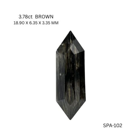 3.78 CT BROWNISH PK HEXAGONAL diamond Salt & Pepper