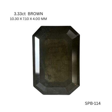 3.33 CT BROWNISH PK EMERALD diamond Salt & Pepper