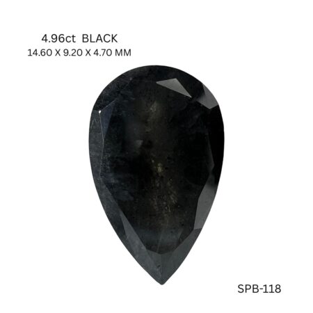 4.96 CT BLACK PK PEAR diamond Salt & Pepper