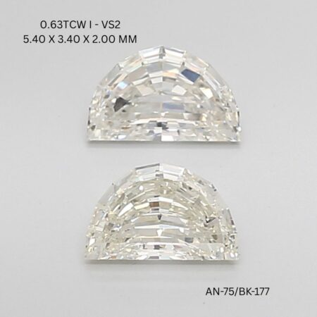 0.63 CT I VS2 HALF MOON diamond Pairs Inventory