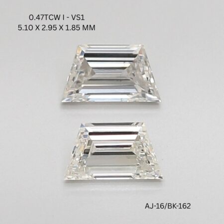 0.47 CT I VS1 TRAPEZOID diamond Pairs Inventory