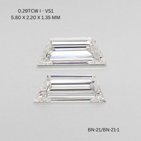 0.29 CT I VS1 TRAPEZOID diamond Pairs Inventory