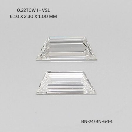 0.22 CT I VS1 TRAPEZOID diamond Pairs Inventory
